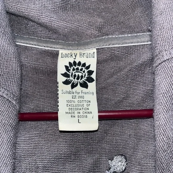 Lucky Brand Charcoal Jacket with Floral Embroidery - Picture 5 of 5